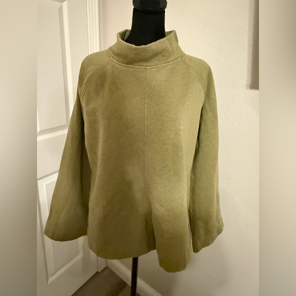 J. Jill Olive Green Funnel/Mock Neck Sweater